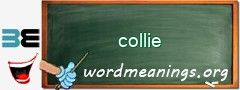 WordMeaning blackboard for collie